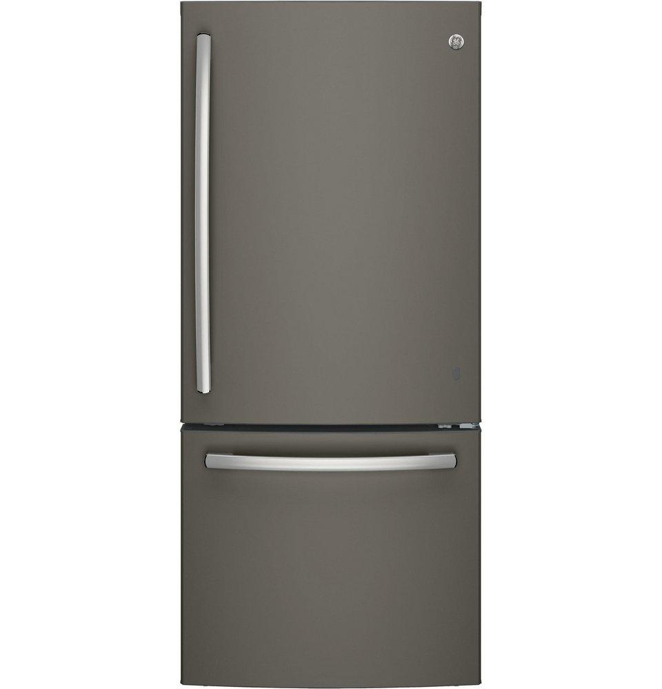GE&reg; Fingerprint Resistant Slate 29-3/4 in. 14.93 cu. ft. Bottom Mount Freezer Refrigerator 