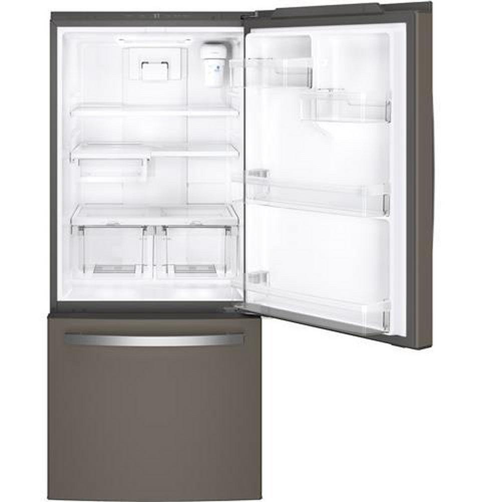 GE&reg; Fingerprint Resistant Slate 29-3/4 in. 14.93 cu. ft. Bottom Mount Freezer Refrigerator 