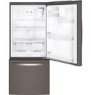 GE&reg; Fingerprint Resistant Slate 29-3/4 in. 14.93 cu. ft. Bottom Mount Freezer Refrigerator 