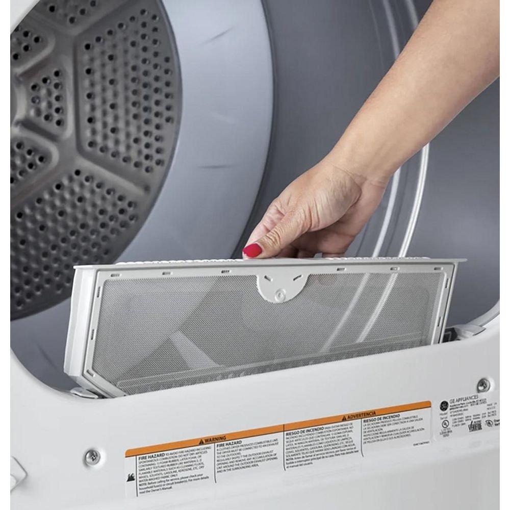GE&reg; White 27 in. 6.2 cu. ft. Gas Dryer 
