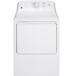 27 in. 6.2 cu. ft. Gas Dryer in White on White
