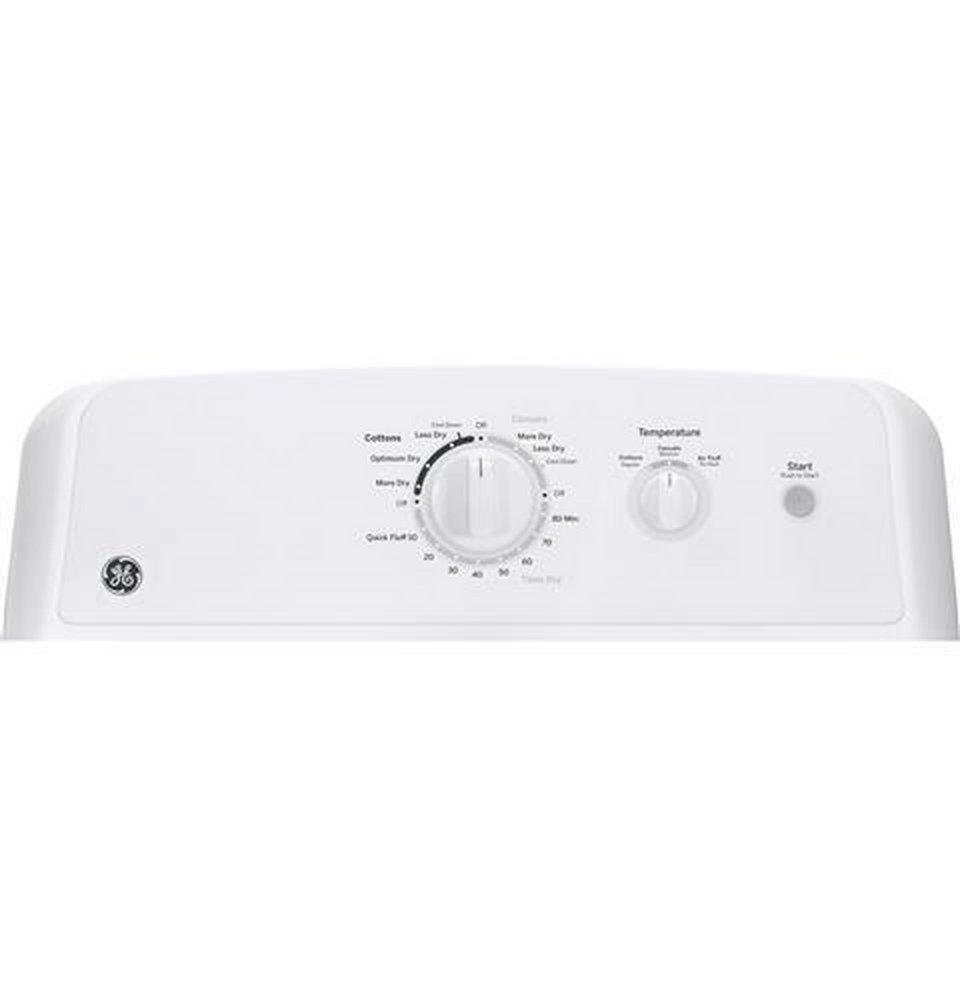 GE® White 27 in. 6.2 cu. ft. Gas Dryer 