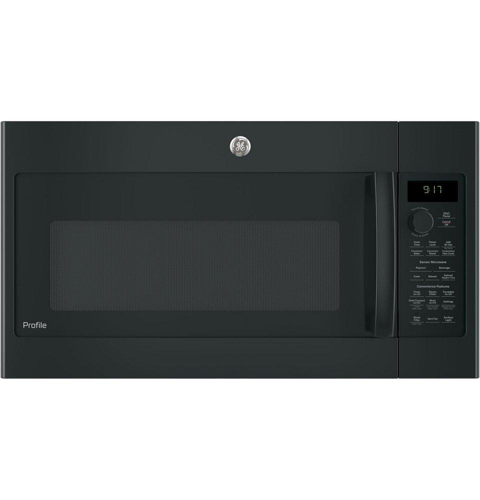 GE&reg; Black 1.7 cu. ft. 950 W External Over-the-Range Microwave 