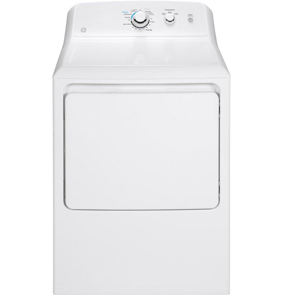 GE&reg; White on White 27 in. 7.2 cu. ft. Gas Dryer 