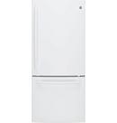 GE&reg; White 29-3/4 in. 14.93 cu. ft. Bottom Mount Freezer Refrigerator 
