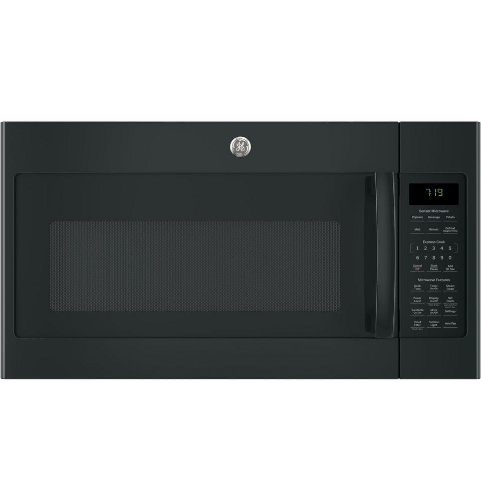 GE&reg; Black 1.9 cu. ft. 1000 W Recirculating Over-the-Range Microwave 