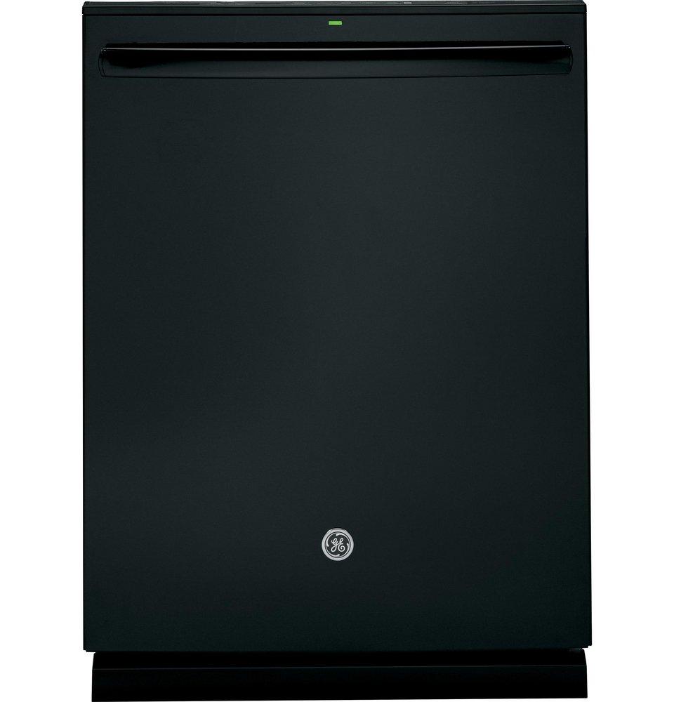 GE&reg; Black 45dB Interior Dishwasher with Hidden Control 