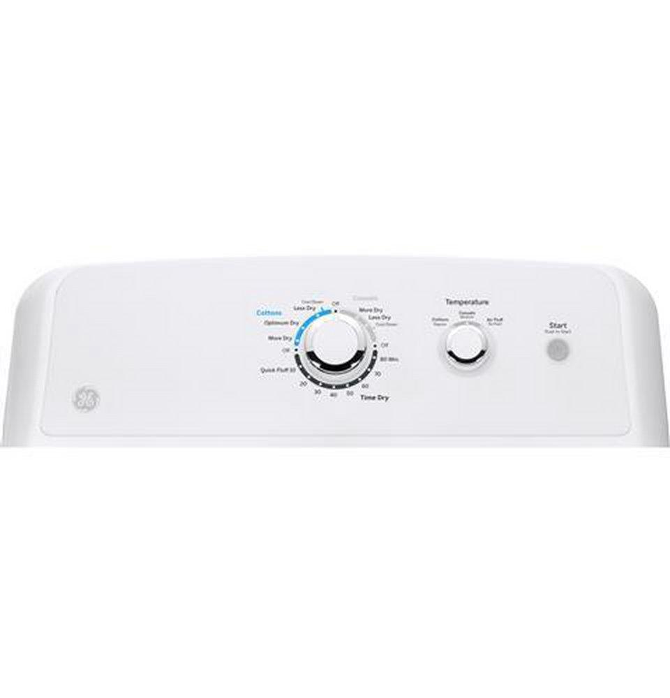 GE&reg; White on White 27 in. 6.2 cu. ft. Electric Dryer 