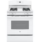 GE&reg; White 30 in. Gas 4-Burner Sealed Freestanding Range 