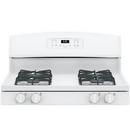 GE&reg; White 30 in. Gas 4-Burner Sealed Freestanding Range 