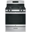 GE&reg; Stainless Steel 30 in. Gas 4-Burner Sealed Freestanding Range 