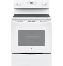GE&reg; White 29-7/8 in. Electric 4-Burner Radiant Smoothtop Freestanding Range 