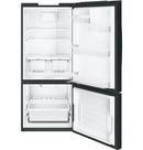 GE&reg; High Gloss Black 29-3/4 in. 14.92 cu. ft. Bottom Mount Freezer Refrigerator 