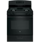 GE&reg; Black 30 in. Gas 4-Burner Sealed Freestanding Range 