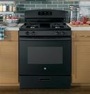 GE&reg; Black 30 in. Gas 4-Burner Sealed Freestanding Range 