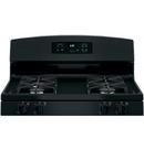 GE&reg; Black 30 in. Gas 4-Burner Sealed Freestanding Range 