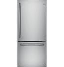 GE&reg; Stainless Steel 29-3/4 in. 20.96 cu. ft. Bottom Mount Freezer Refrigerator 