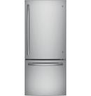 GE&reg; Stainless Steel 29-3/4 in. 14.93 cu. ft. Bottom Mount Freezer Refrigerator 