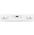 GE&reg; White 29-7/8 in. Dual Fuel 4-Burner Radiant Smoothtop Freestanding Range 