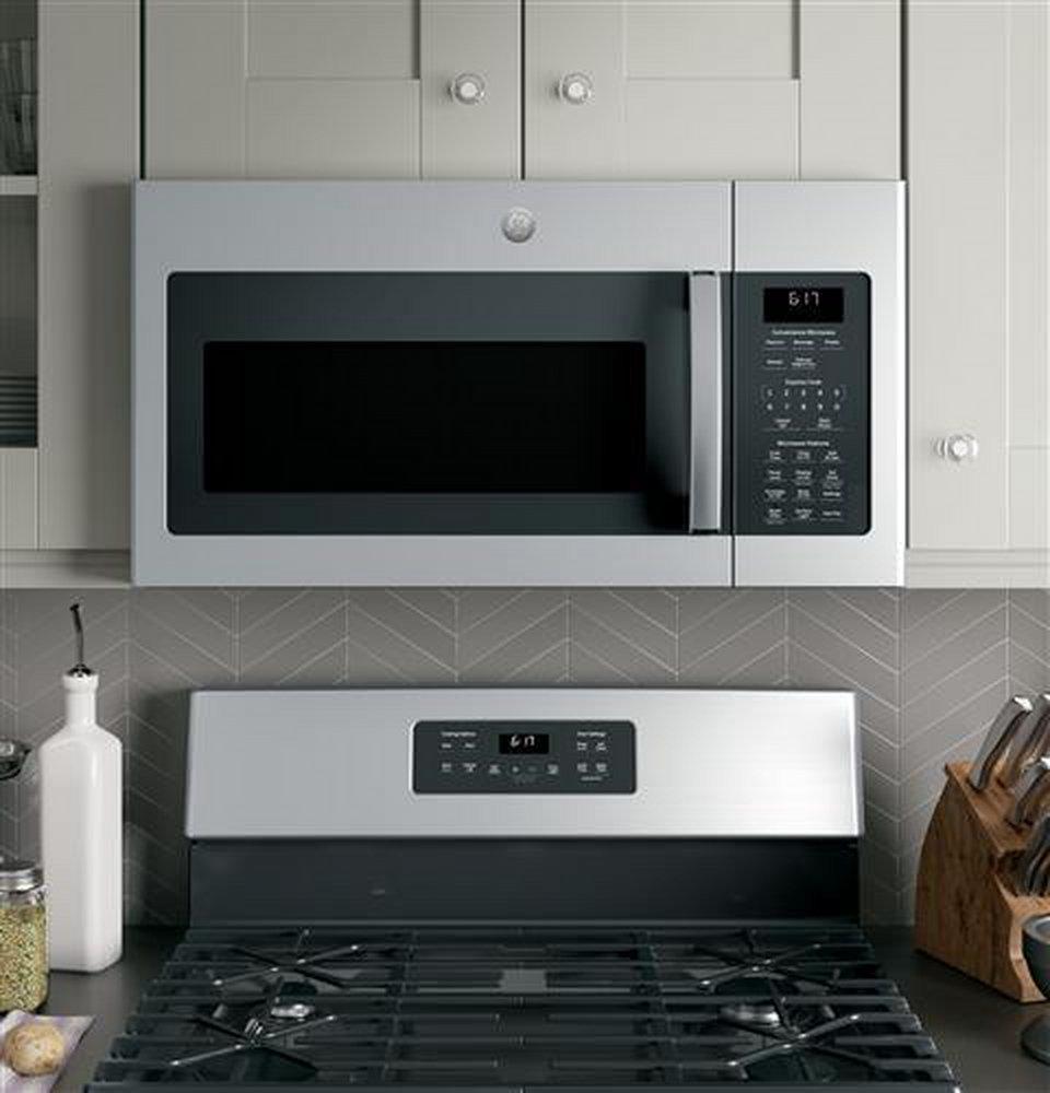 GE&reg; Stainless Steel 1.7 cu. ft. 1000 W Ducted Over-the-Range Microwave 