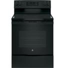 GE&reg; Black 29-7/8 in. Dual Fuel 4-Burner Radiant Smoothtop Freestanding Range 