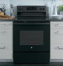 GE&reg; Black 29-7/8 in. Dual Fuel 4-Burner Radiant Smoothtop Freestanding Range 