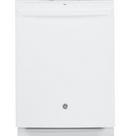 GE&reg; White 45dB Interior Dishwasher with Hidden Control 