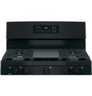 GE&reg; Black 30 in. Gas 5-Burner Sealed Freestanding Range 