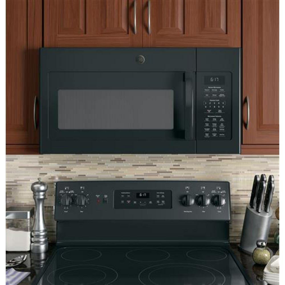GE&reg; Black 1.7 cu. ft. 1000 W Over-the-Range Microwave 