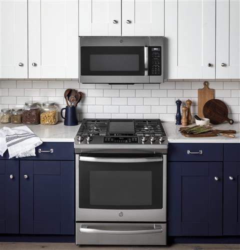 GE&reg; Stainless Steel 1.9 cu. ft. 1000 W Ducted Over-the-Range Microwave 