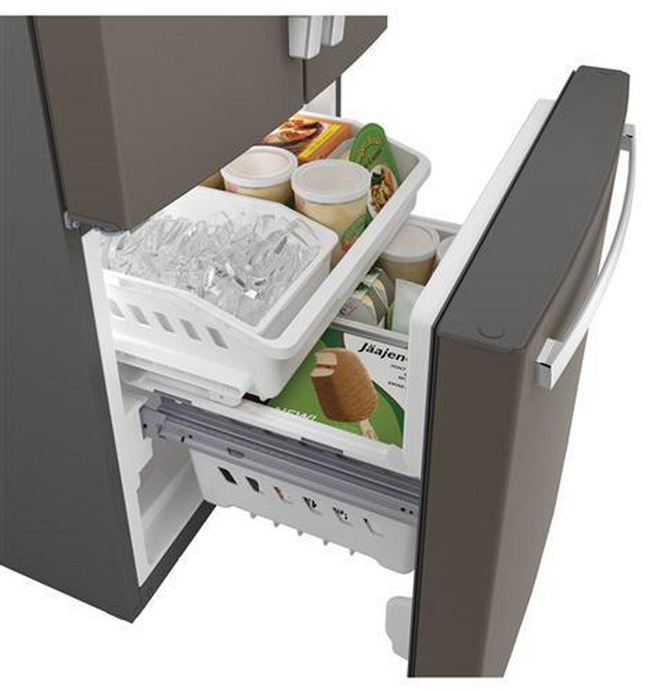 GE&reg; Fingerprint Resistant Slate 29-3/4 in. 20.8 cu. ft. French Door Refrigerator 