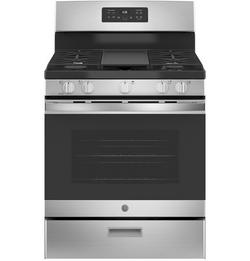 30 in. Gas 5-Burner Sealed Freestanding Range in Stainless Steel/Black