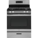 30 in. Gas 5-Burner Sealed Freestanding Range in Stainless Steel/Black