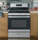 GE® Stainless Steel/Black 30 in. Gas 5-Burner Sealed Freestanding Range 