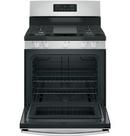 GE&reg; Stainless Steel 30 in. Gas 5-Burner Sealed Freestanding Range 