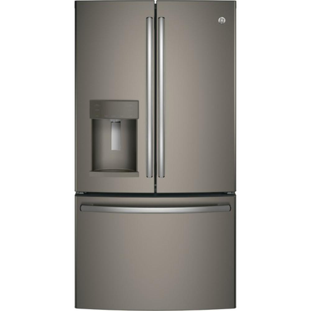 GE&reg; Fingerprint Resistant Slate 35-3/4 in. 18.5 cu. ft. French Door Refrigerator 