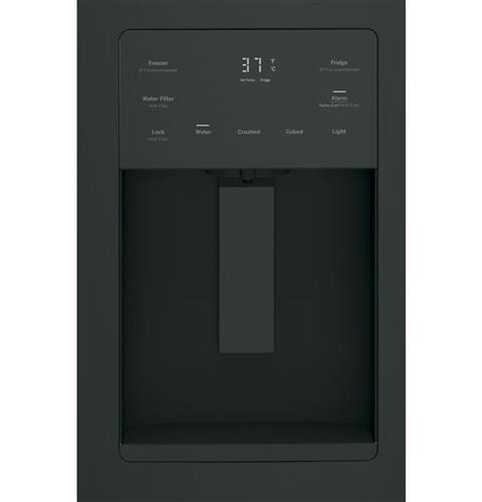 GE&reg; Black 32-3/4 in. 16.3 cu. ft. French Door Refrigerator 