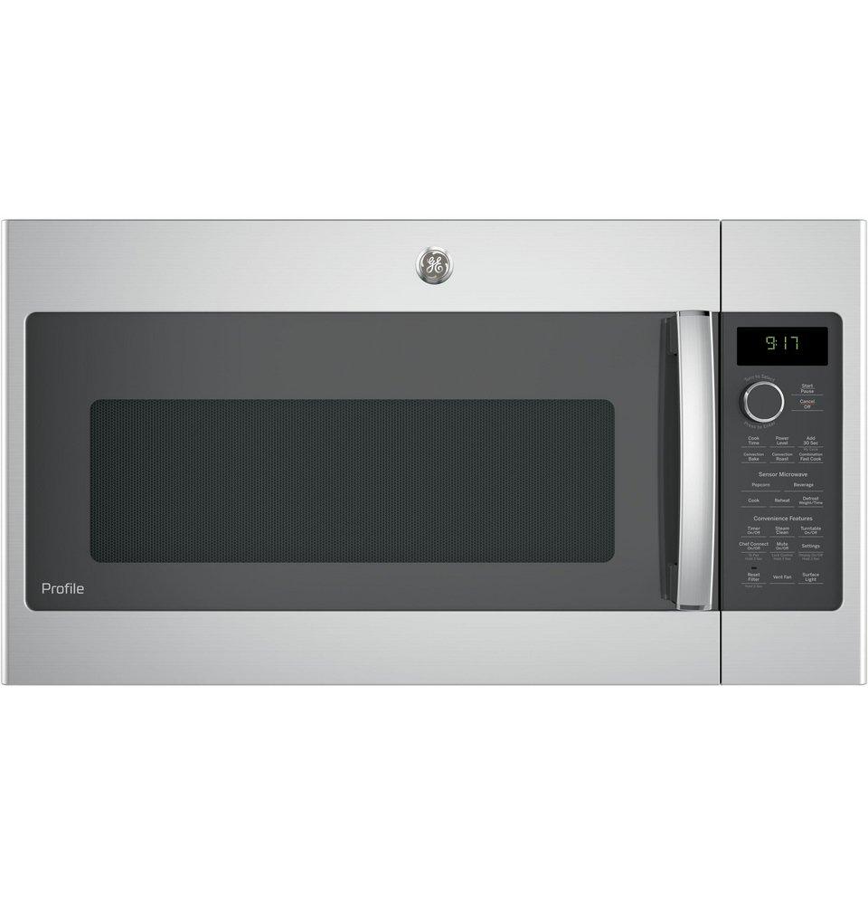 GE&reg; Stainless Steel 1.7 cu. ft. 950 W External Over-the-Range Microwave 