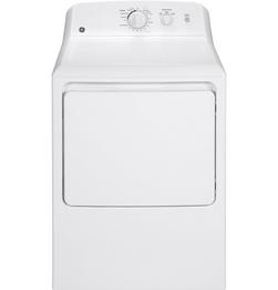 Electric 27"W x 27"D 6.2 cu. ft. Compact Front Load Shallow Depth Flat Back Dryer in White on White