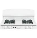 GE&reg; White 30 in. Gas 4-Burner Sealed Freestanding Range 