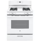 GE&reg; White 30 in. Gas 4-Burner Sealed Freestanding Range 