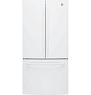 GE&reg; High Gloss White 32-3/4 in. 17.44 cu. ft. French Door Refrigerator 