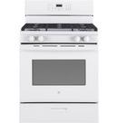 GE® White 30 in. Gas 5-Burner Sealed Freestanding Range 