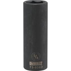 3/4 x 1/2 in. 6 Point Chrome Vanadium Steel Drive Deep Impact Socket