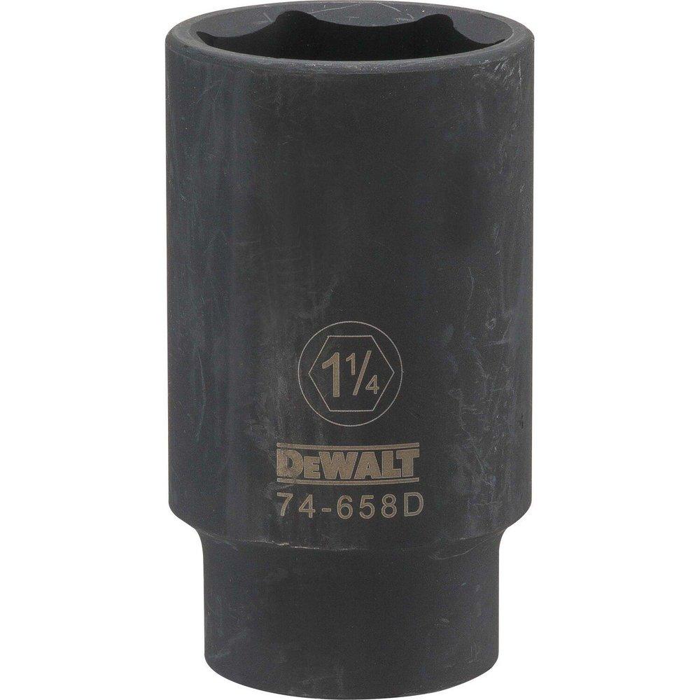 DEWALT Silver 1 in. 6 Point Drive Deep Impact Socket 
