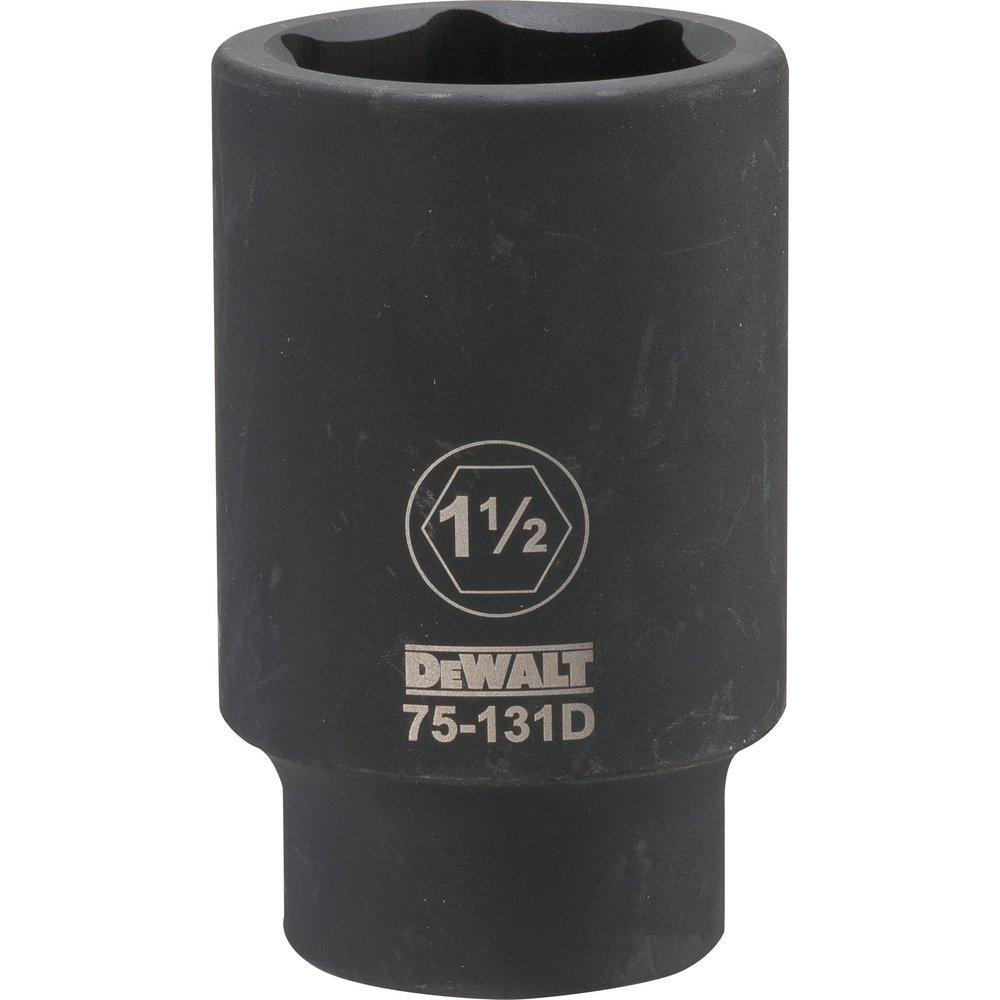 DEWALT Silver 1-1/2 in. 6 Point Drive Deep Impact Socket 