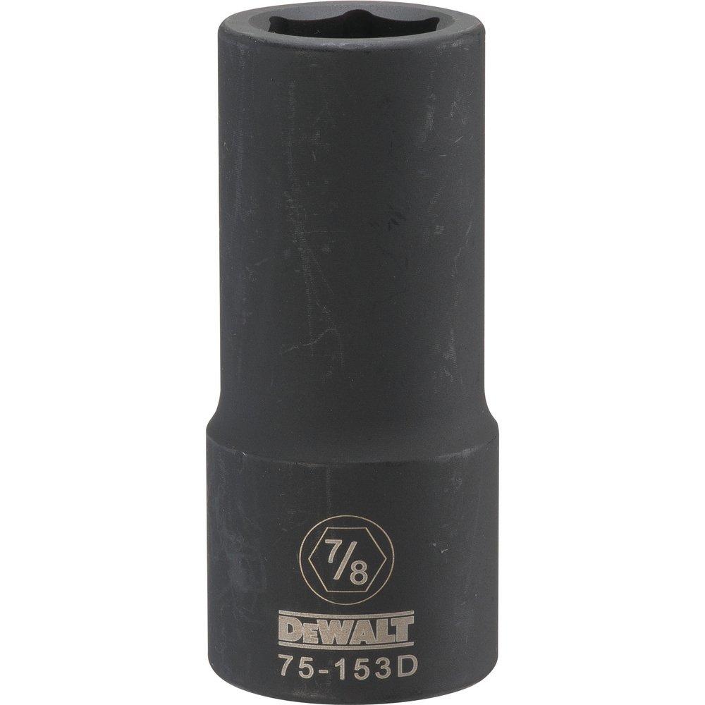 DEWALT Silver 7/8 in. 6 Point Drive Deep Impact Socket 