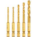 1/8 x 1/8 in, 5/32 in, 3/16 in, 1/4 in. x 1/4 in. Hex Twist 5 Piece