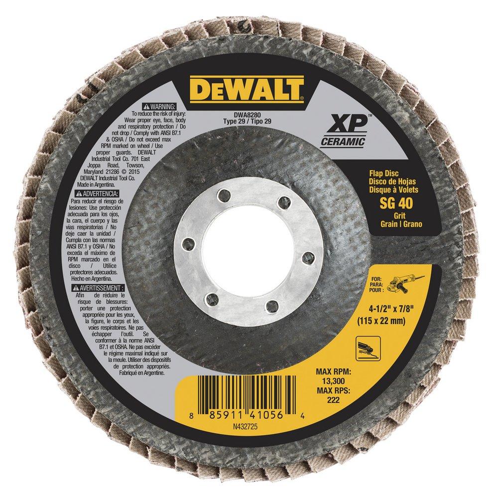 DEWALT Yellow/Black 7/8 in. Ceramic Flap Disc 