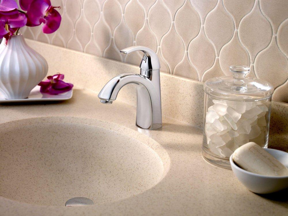 Pfister Polished Chrome Single Handle Monoblock Bathroom Sink Faucet 